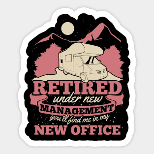 RV Camping Retired Motorhome Retirement Gift Sticker